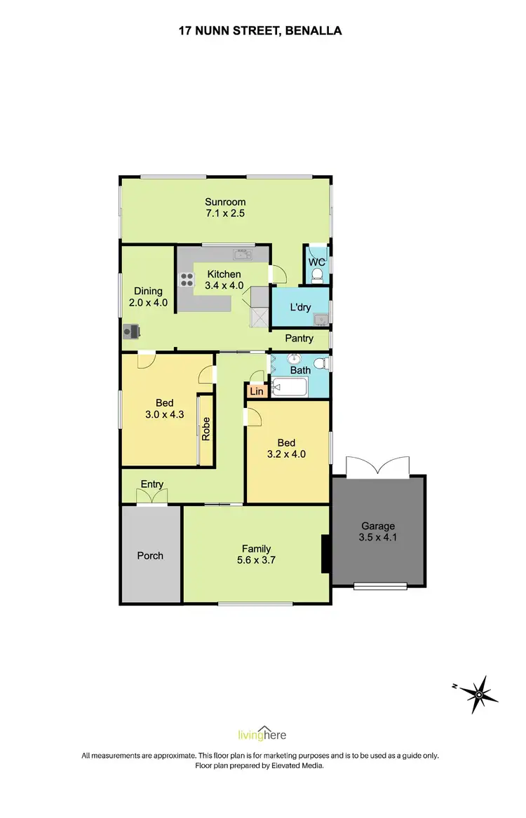 Floorplan of Homely house listing, 17 Nunn Street, Benalla VIC 3672