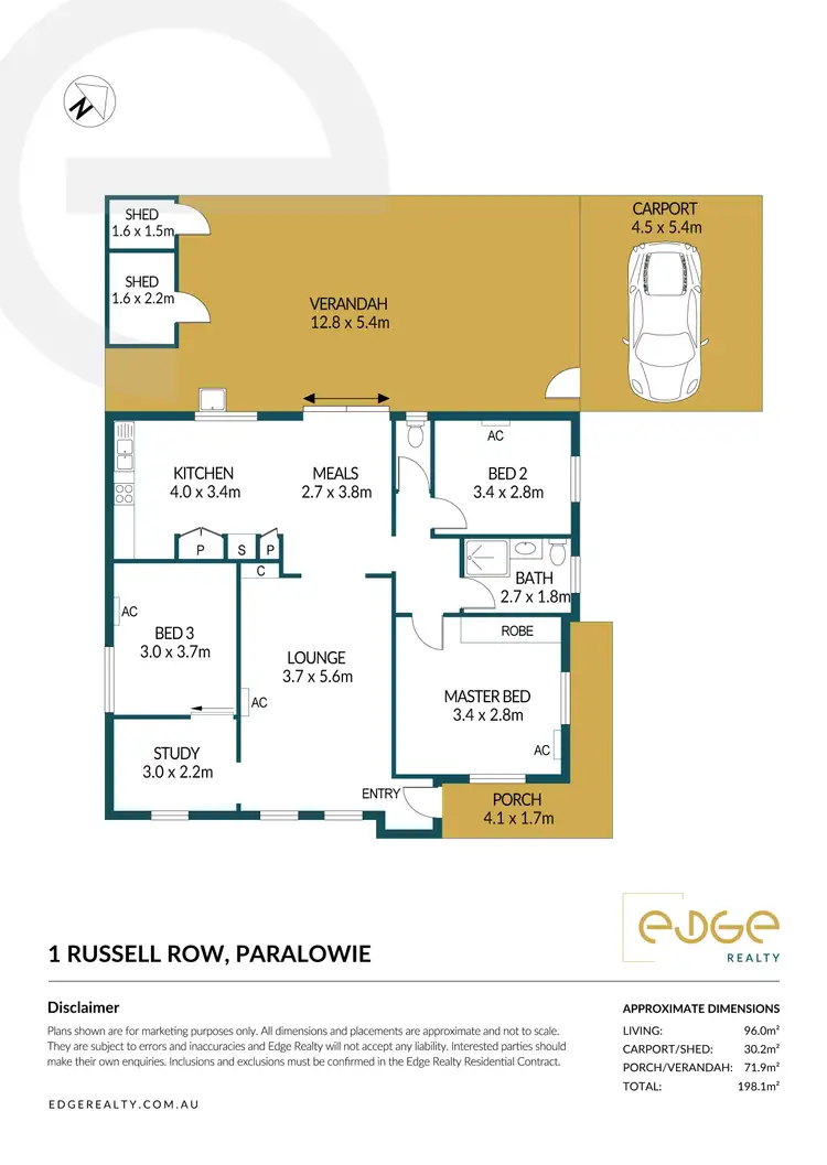 Floorplan of Homely house listing, 1 Russell Row, Paralowie SA 5108