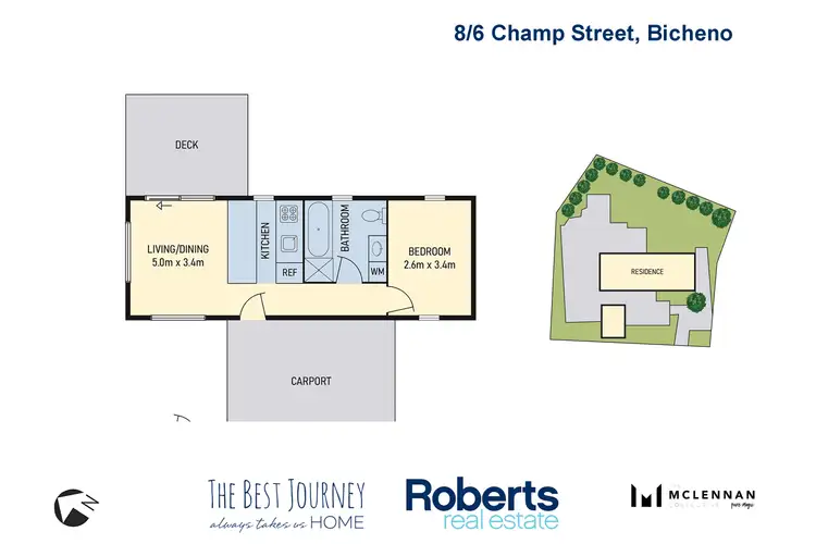 Floorplan of Homely unit listing, 8/6 Champ Street, Bicheno TAS 7215