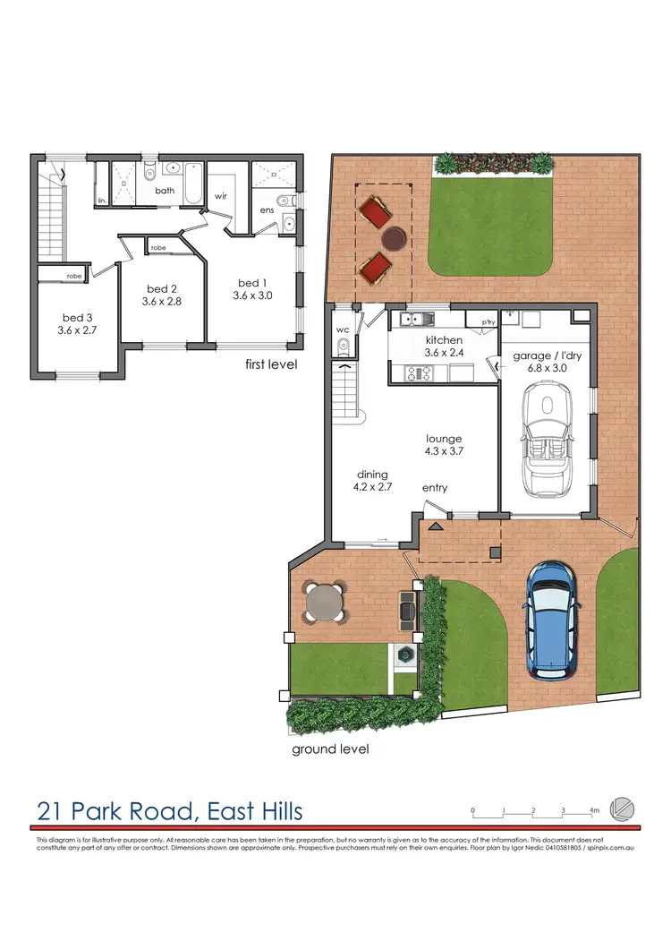 Floorplan of Homely semi-detached listing, 21 Park Road, East Hills NSW 2213