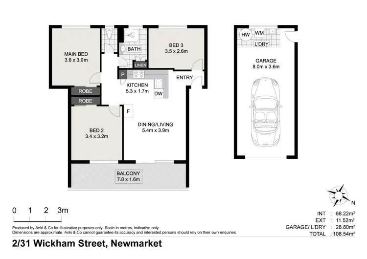 Floorplan of Homely unit listing, 2/31 Wickham Street, Newmarket QLD 4051