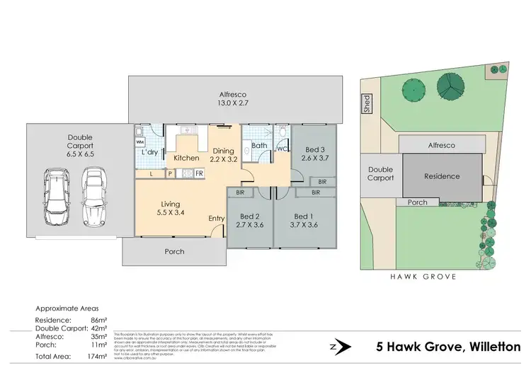 Floorplan of Homely house listing, 5 Hawk Grove, Willetton WA 6155
