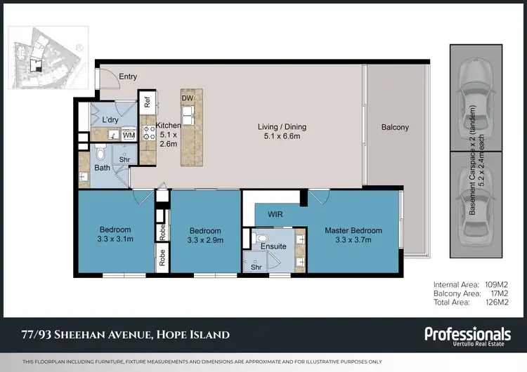Floorplan of Homely apartment listing, 77/93 Sheehan Avenue, Hope Island QLD 4212