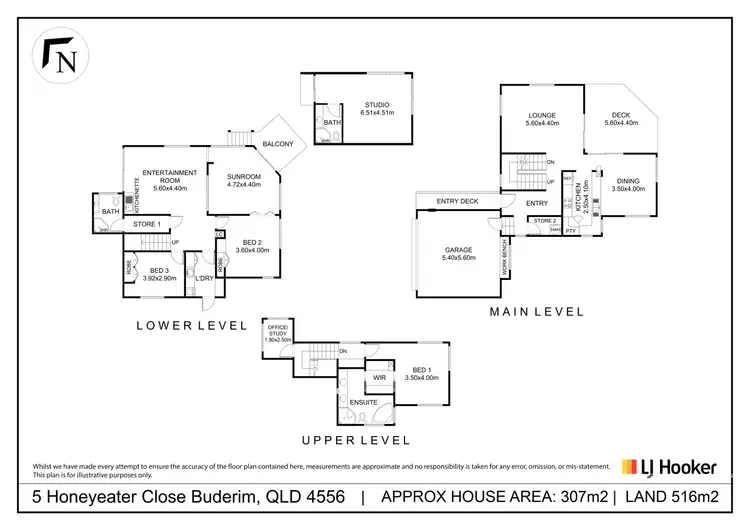 Floorplan of Homely house listing, 5 Honeyeater Close, Buderim QLD 4556