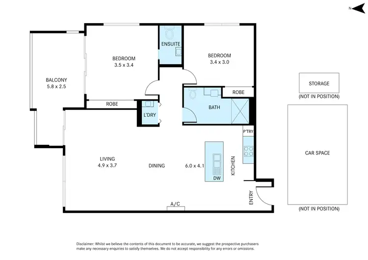 Floorplan of Homely apartment listing, 204/416-420 Ferntree Gully Road, Notting Hill VIC 3168