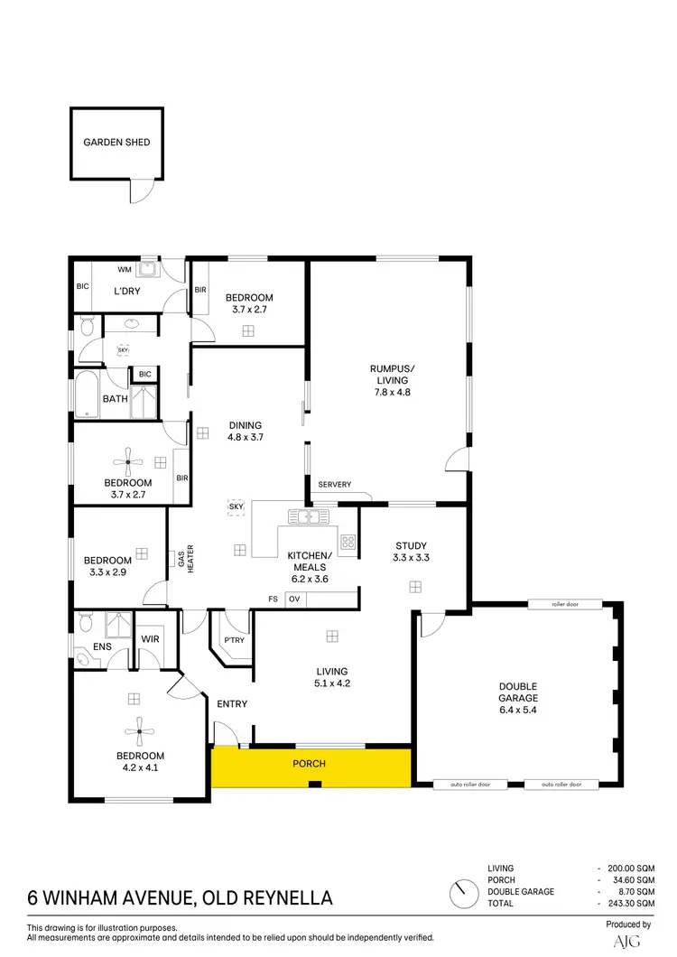 Floorplan of Homely house listing, 6 Winham Avenue, Old Reynella SA 5161