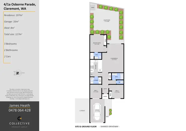 Floorplan of Homely villa listing, 4/1A Osborne Parade, Claremont WA 6010