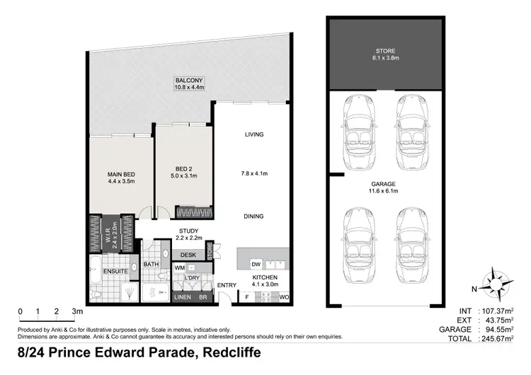 Floorplan of Homely apartment listing, 8/24 Prince Edward Parade, Redcliffe QLD 4020