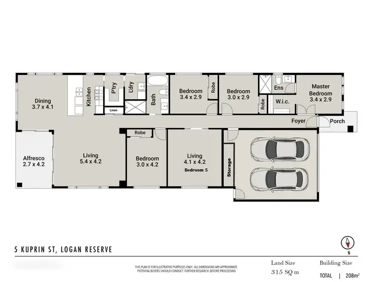 Floorplan of Homely house listing, 5 Kuprin Street, Logan Reserve QLD 4133