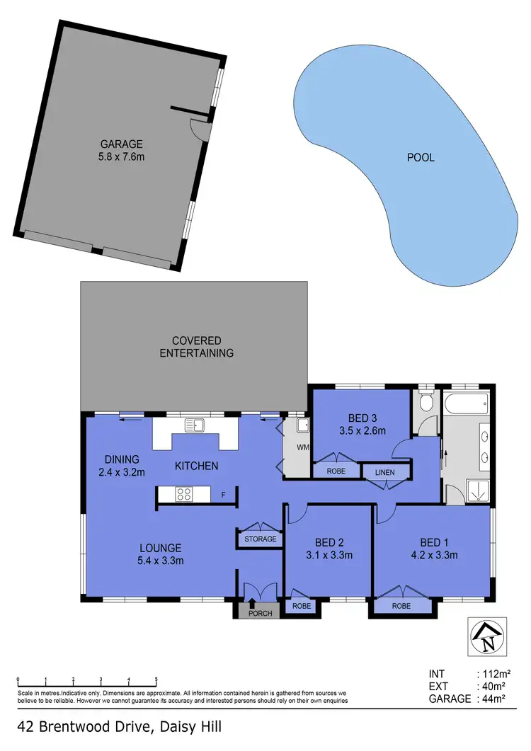 Floorplan of Homely house listing, 42 Brentwood Drive, Daisy Hill QLD 4127