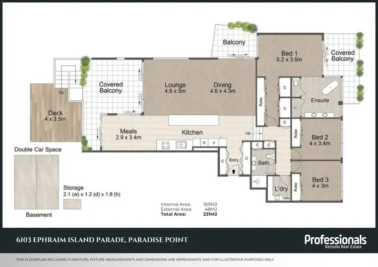 Floorplan of Homely apartment listing, 6103 Ephraim Island Parade, Paradise Point QLD 4216