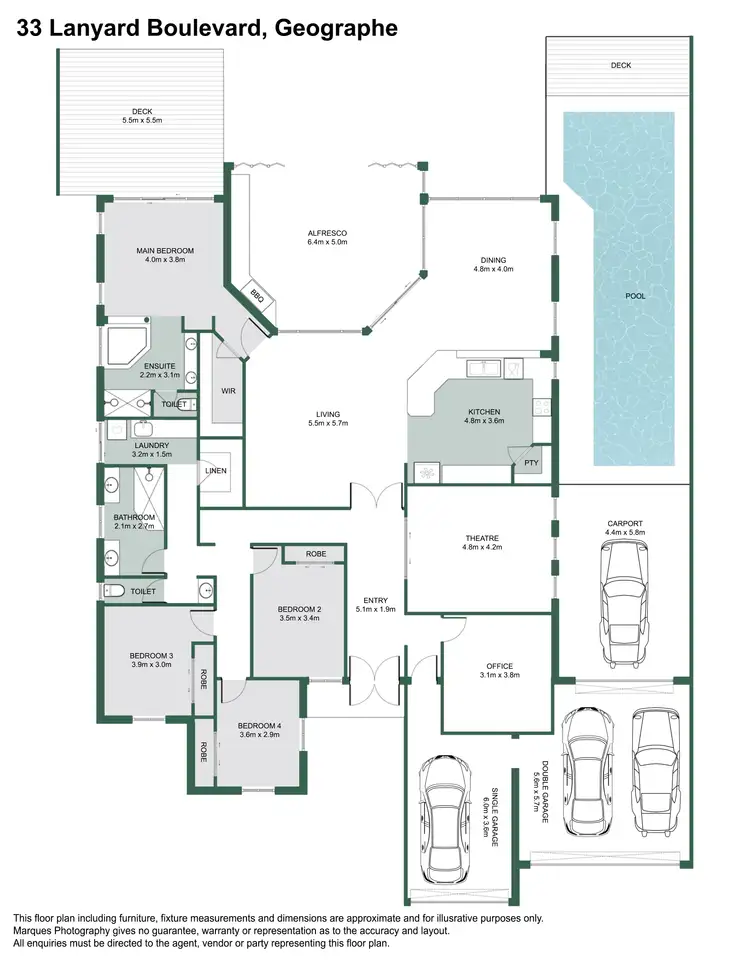 Floorplan of Homely house listing, 33 Lanyard Boulevard, Geographe WA 6280