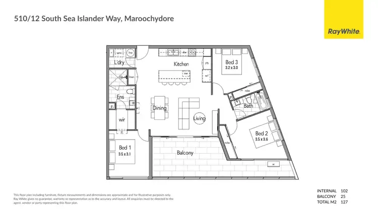 Floorplan of Homely unit listing, 510/12 South Sea Islander Way, Maroochydore QLD 4558