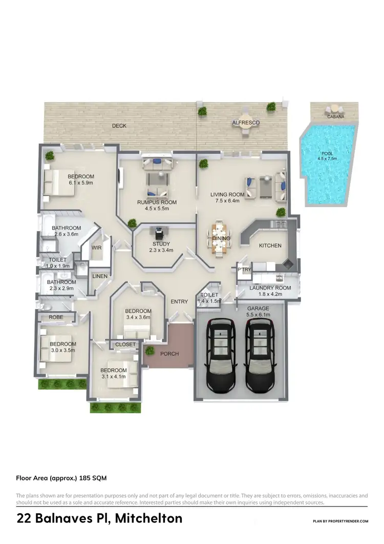 Floorplan of Homely house listing, 22 Balnaves Place, Mitchelton QLD 4053