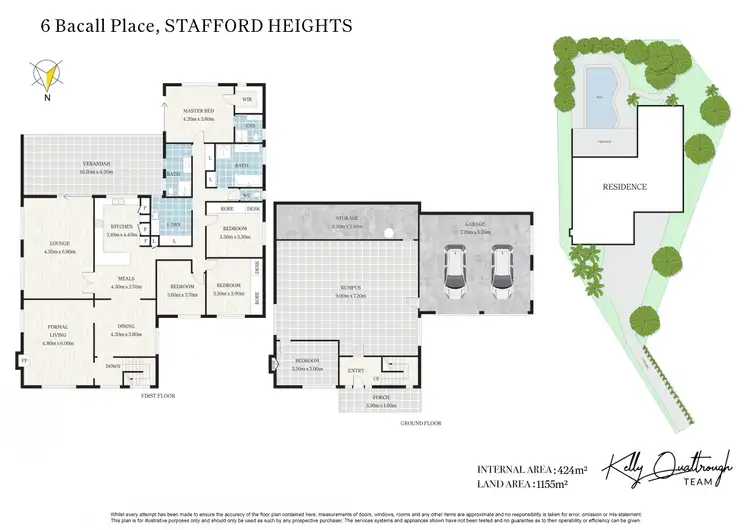 Floorplan of Homely house listing, 6 Bacall Place, Stafford Heights QLD 4053