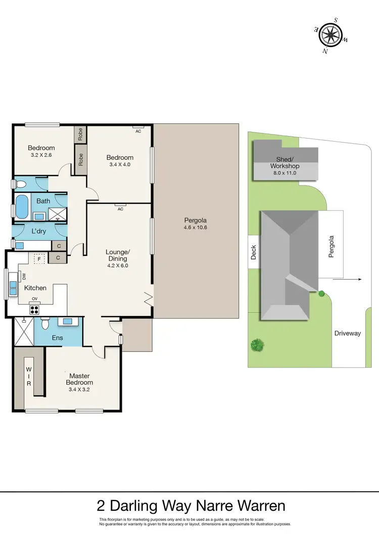 Floorplan of Homely house listing, 2 Darling Way, Narre Warren VIC 3805