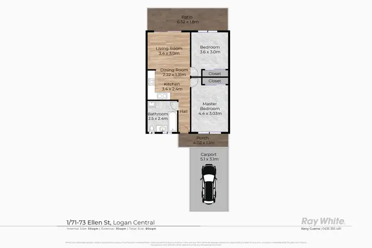 Floorplan of Homely unit listing, 1/71-73 Ellen Street, Logan Central QLD 4114
