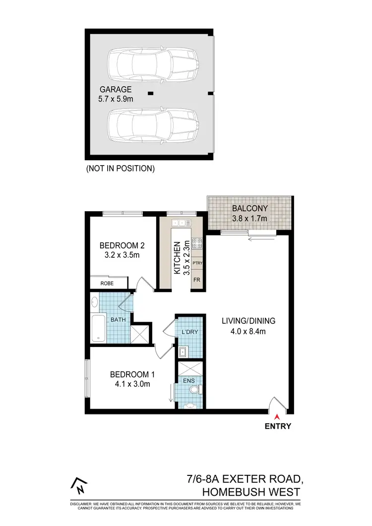 Floorplan of Homely apartment listing, 7/6-8a Exeter Road, Homebush West NSW 2140