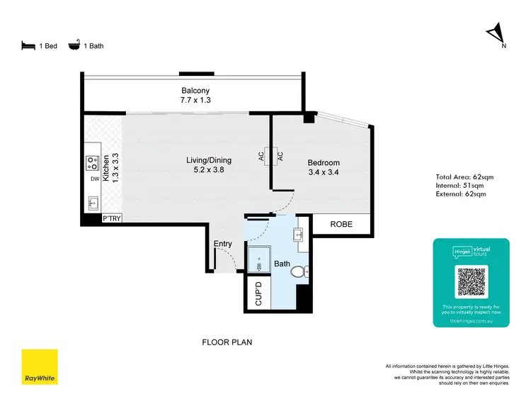 Floorplan of Homely apartment listing, 271/26 Felix Street, Brisbane City QLD 4000