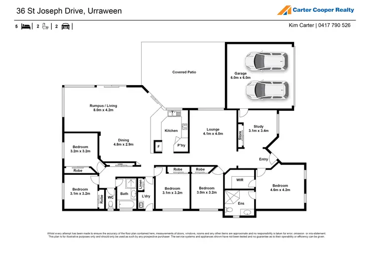 Floorplan of Homely house listing, 36 Saint Joseph Drive, Urraween QLD 4655