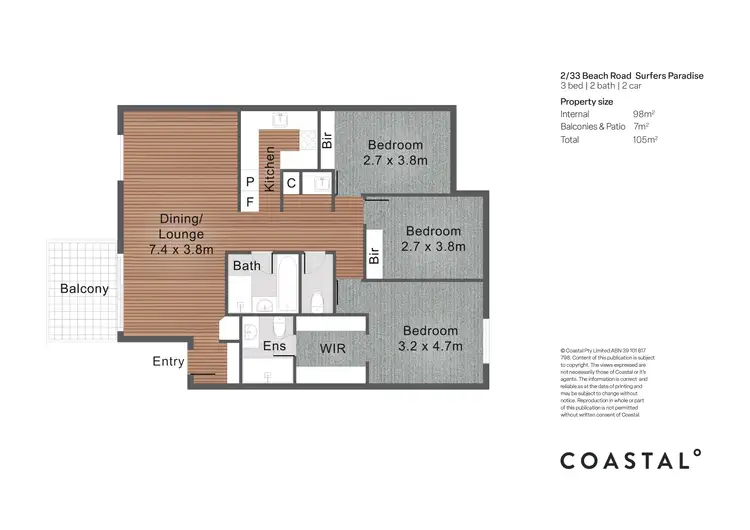 Floorplan of Homely apartment listing, 2/33 Beach Parade, Surfers Paradise QLD 4217