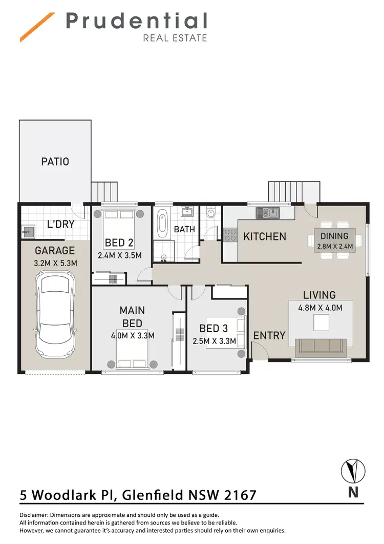 Floorplan of Homely house listing, 5 Woodlark Place, Glenfield NSW 2167
