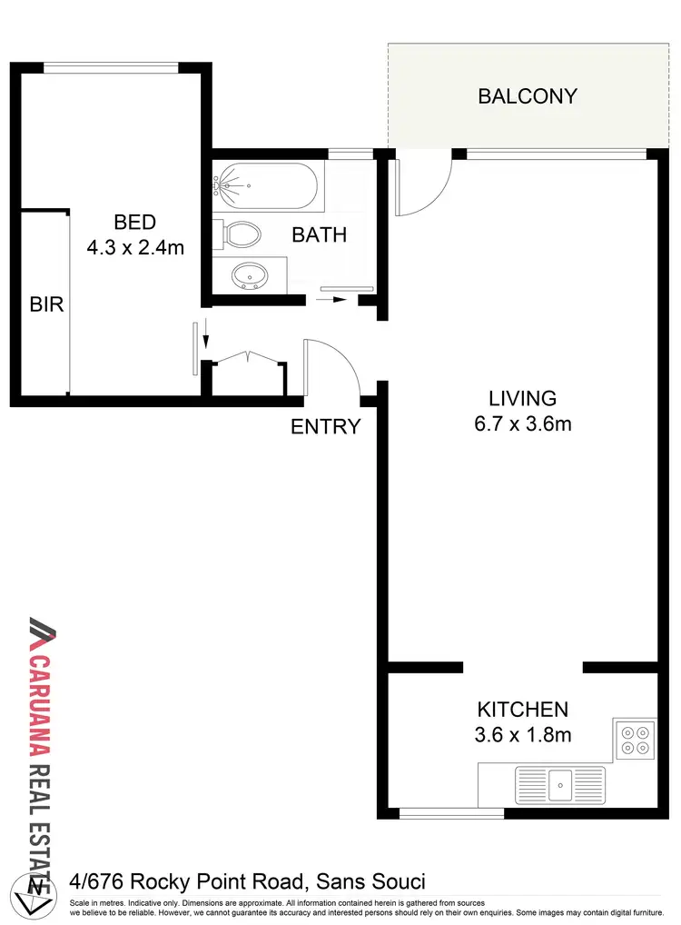 Floorplan of Homely unit listing, 4/676 Rocky Point Road, Sans Souci NSW 2219