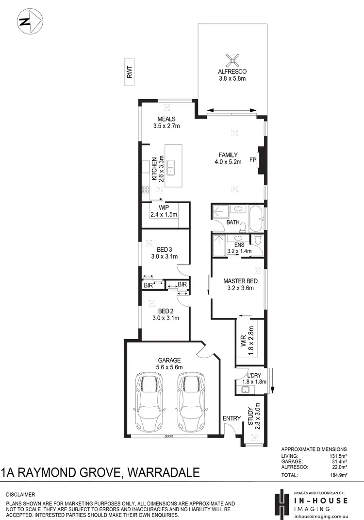 Floorplan of Homely house listing, 1A Raymond Grove, Warradale SA 5046