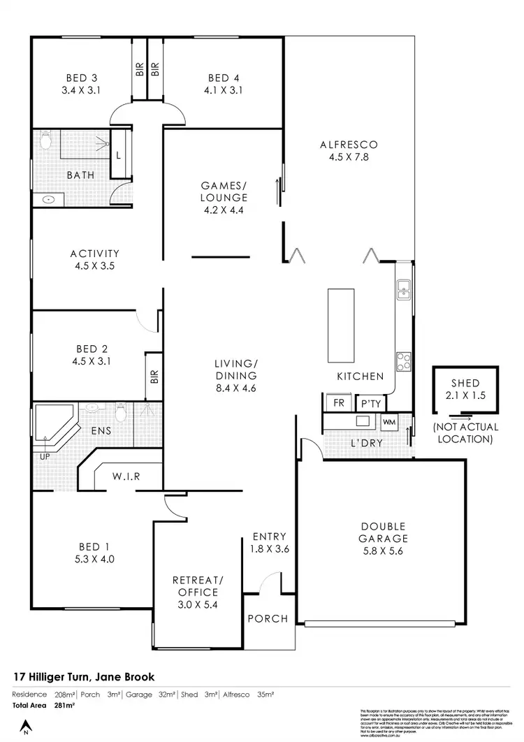 Floorplan of Homely house listing, 17 Hilliger Turn, Jane Brook WA 6056