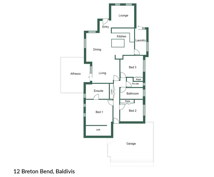 Floorplan of Homely house listing, 12 Breton Bend, Baldivis WA 6171