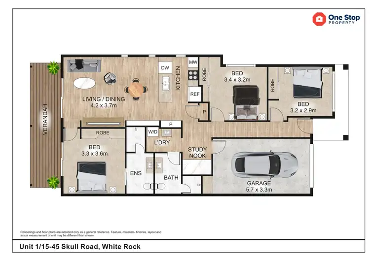 Floorplan of Homely villa listing, 45/15-25 Skull Road, White Rock QLD 4868