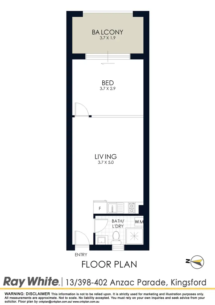 Floorplan of Homely apartment listing, 13/398-402 Anzac Parade, Kingsford NSW 2032