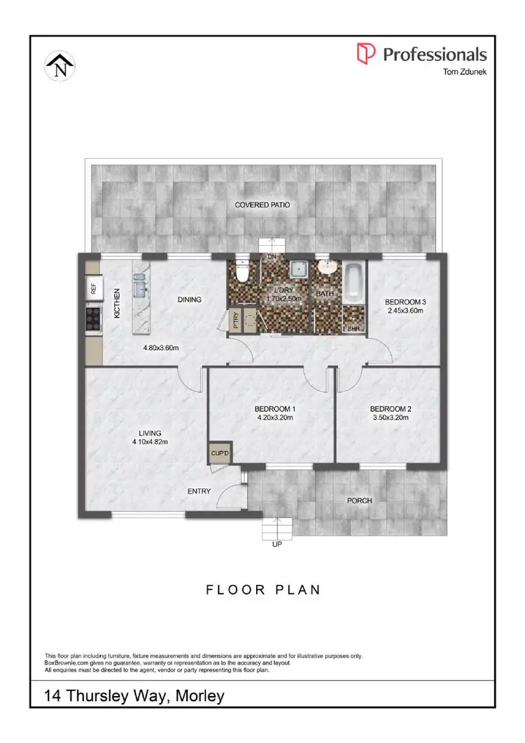 Floorplan of Homely house listing, 14 Thursley Way, Morley WA 6062