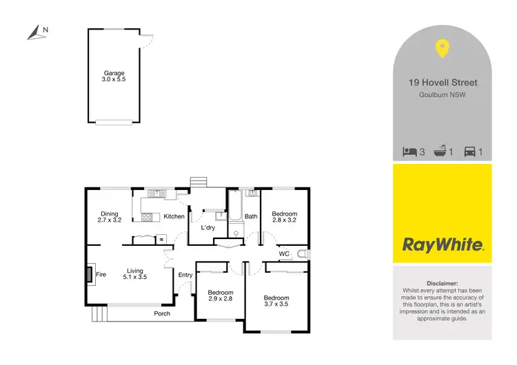 Floorplan of Homely house listing, 19 Hovell Street, Goulburn NSW 2580