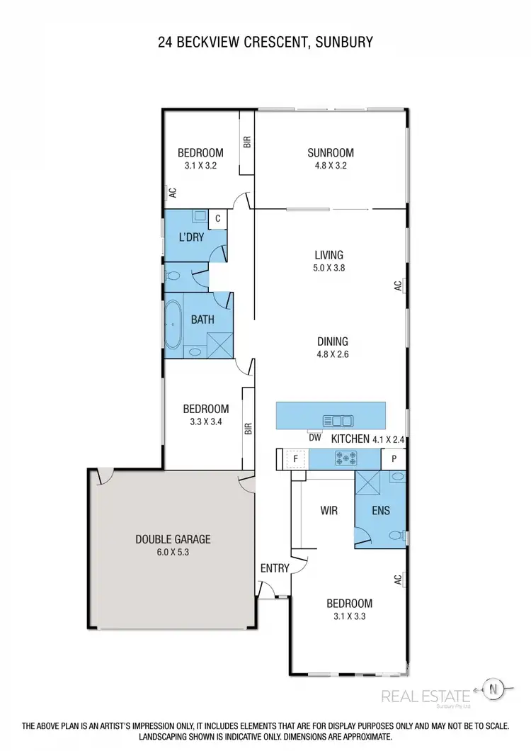 Floorplan of Homely house listing, 24 Beckview Crescent, Sunbury VIC 3429