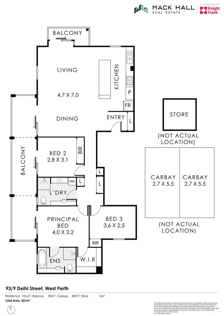 Floorplan of Homely apartment listing, 93/9 Delhi Street, West Perth WA 6005