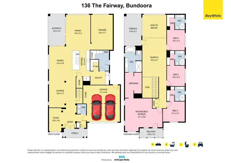 Floorplan of Homely house listing, 136 The Fairway, Bundoora VIC 3083