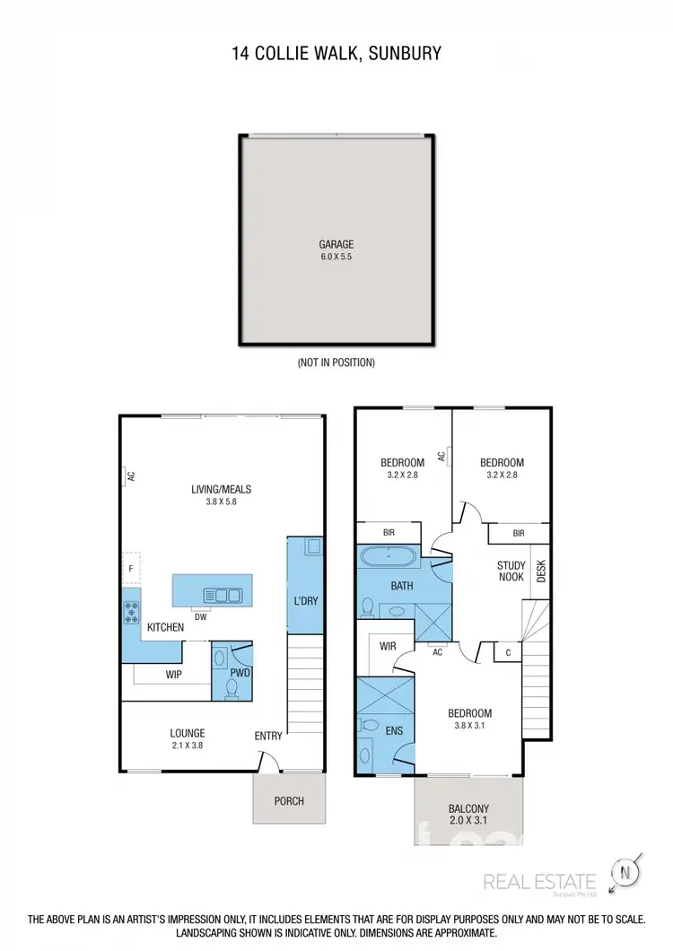 Floorplan of Homely house listing, 14 Collie Walk, Sunbury VIC 3429