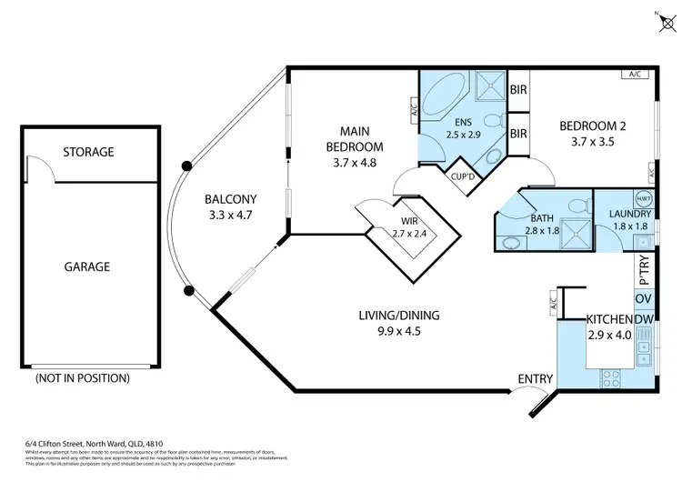 Floorplan of Homely apartment listing, 6/4 Clifton Street, North Ward QLD 4810