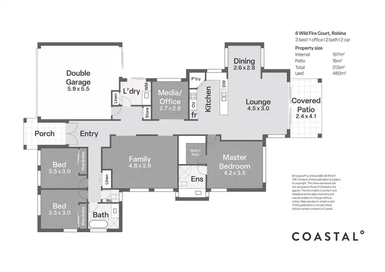 Floorplan of Homely house listing, 8 Wild Fire Court, Robina QLD 4226
