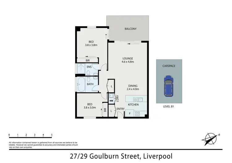 Floorplan of Homely apartment listing, 27/29-31 Goulburn Street, Liverpool NSW 2170