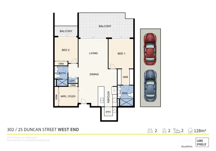 Floorplan of Homely apartment listing, 302/25 Duncan Street, West End QLD 4101