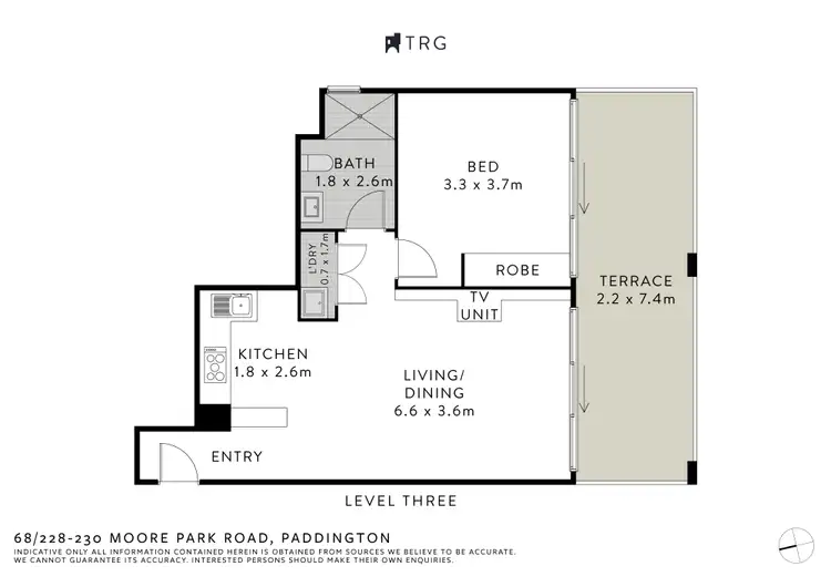 Floorplan of Homely apartment listing, 68/228-230 Moore Park Road, Paddington NSW 2021