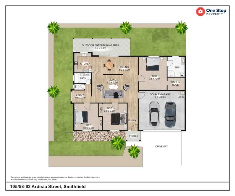 Floorplan of Homely villa listing, 105/58-62 Ardisia Street, Smithfield QLD 4878