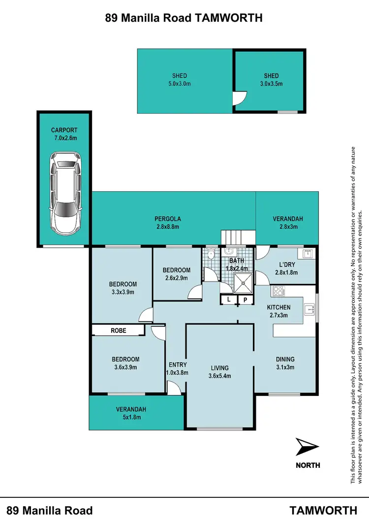 Floorplan of Homely house listing, 89 Manilla Road, Tamworth NSW 2340