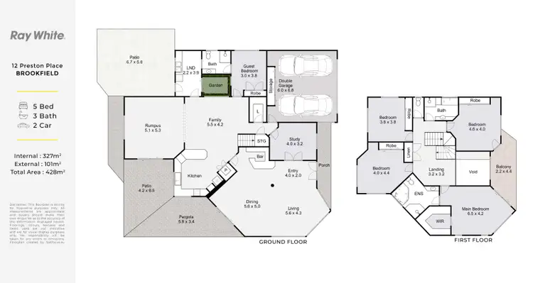 Floorplan of Homely house listing, 12 Preston Place, Brookfield QLD 4069