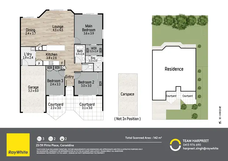 Floorplan of Homely villa listing, 23/39 Pitta Place, Carseldine QLD 4034
