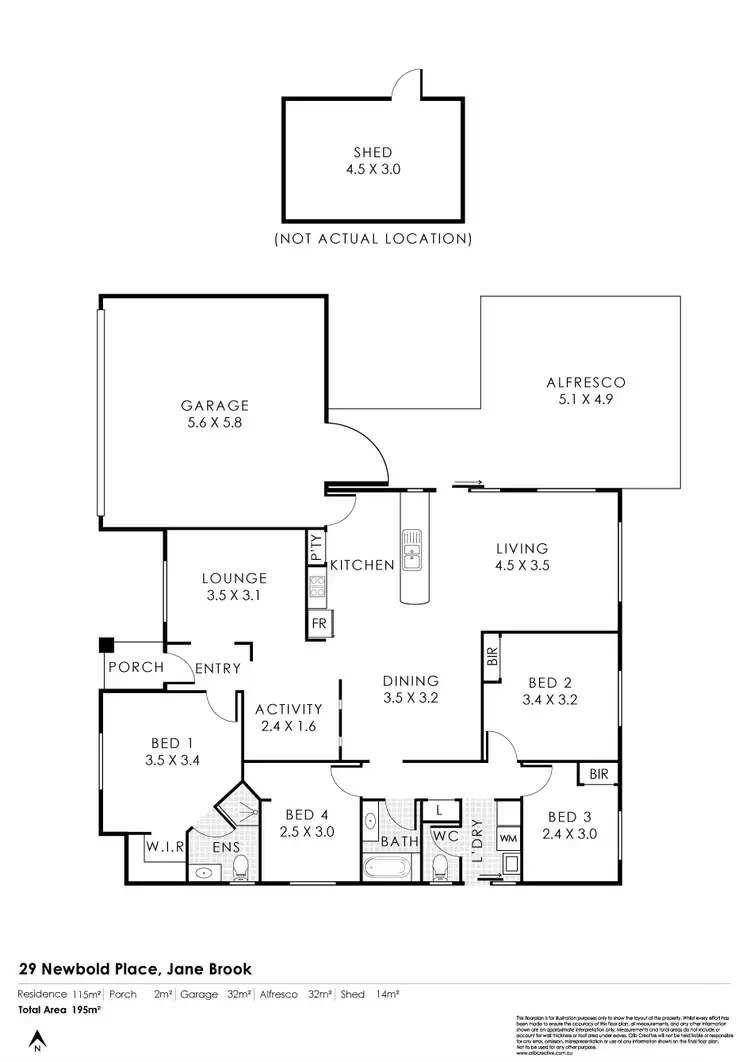Floorplan of Homely house listing, 29 Newbold Place, Jane Brook WA 6056
