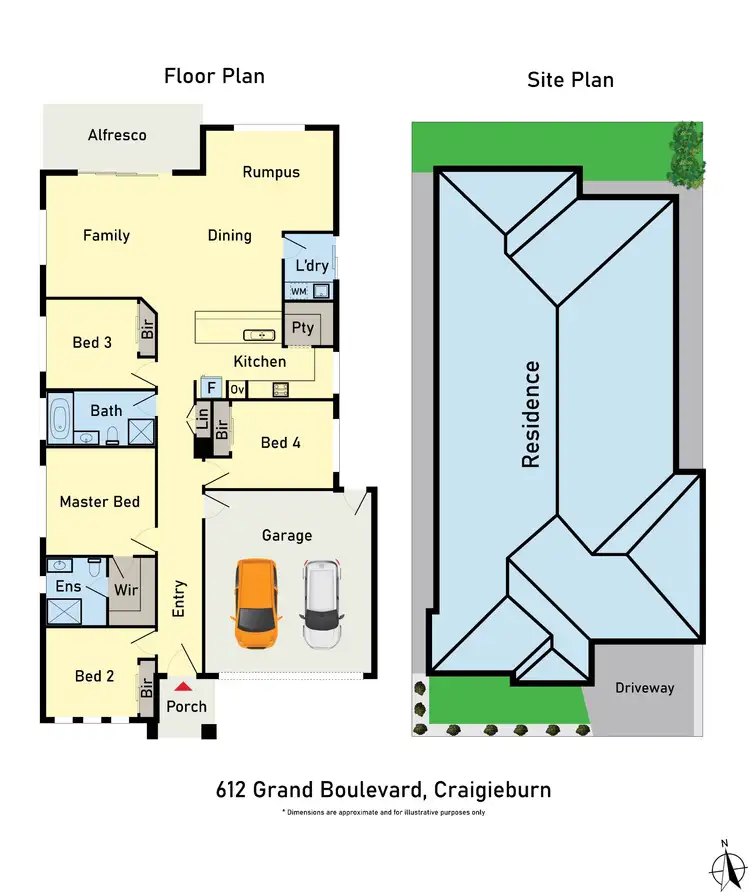 Floorplan of Homely house listing, 612 Grand Boulevard, Craigieburn VIC 3064