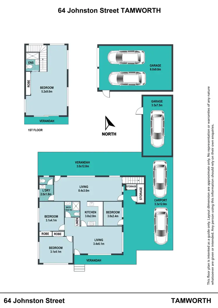 Floorplan of Homely house listing, 64 Johnston Street, Tamworth NSW 2340